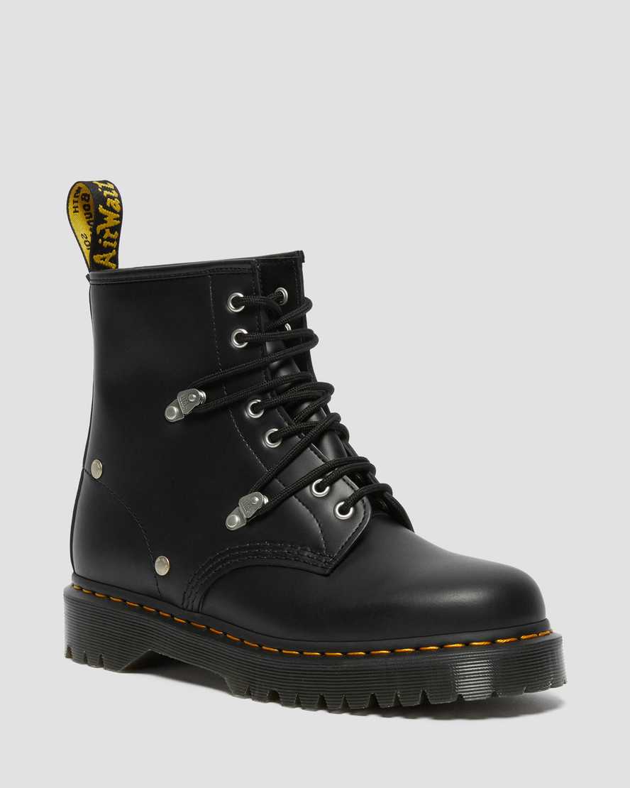 Dr. Martens 1460 Bex Stud Lær Snørestøvler Dame Svart [0712FKXVN]